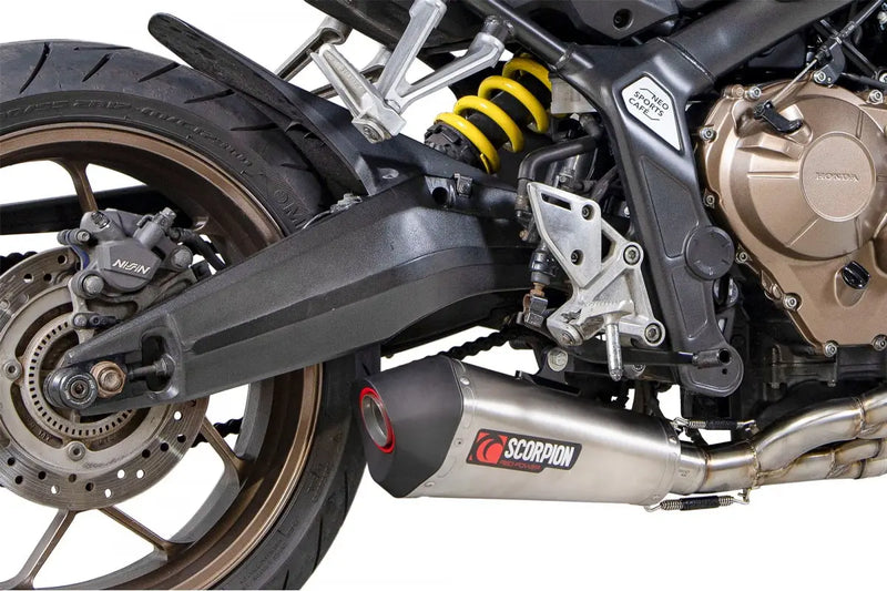 scorpion serket taper full system exhaust honda cb650r 2019 2023