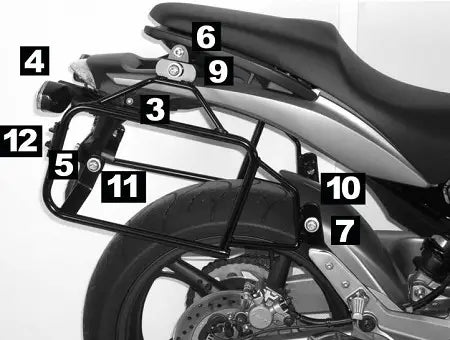 Hepco & Becker Lock-it Side Carrier Honda CB 600 F Hornet from 07 10'
