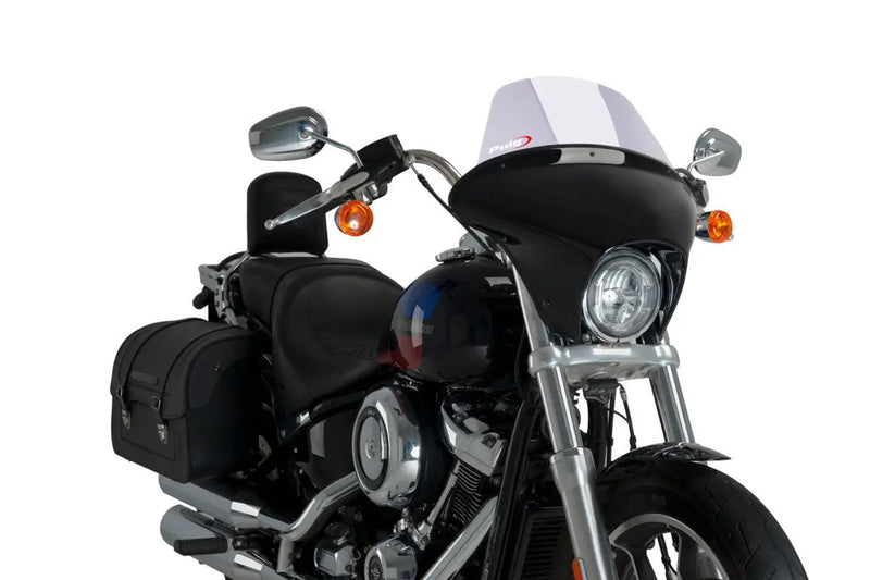 puig batwing sml touring screen gloss black housing harley davidson softail low rider fxlr 2018 2019