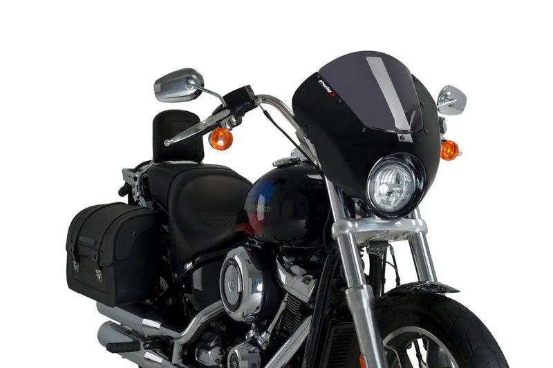puig dark night semifairing gloss black housing harley davidson softail low rider fxlr 2018 2019
