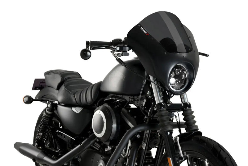 puig dark night semifairing gloss black housing harley davidson sportster iron xl1200ns 2018 2021