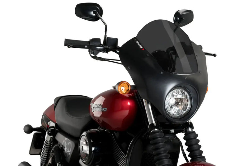 puig dark night semifairing gloss black housing harley davidson street 750 xg750 2017 2020
