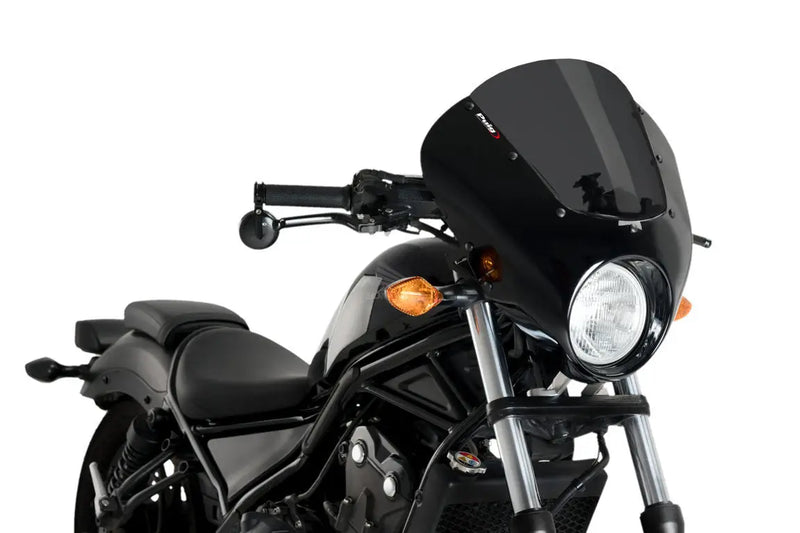 puig dark night semifairing gloss black housing honda cmx 500 rebel 2017 2019