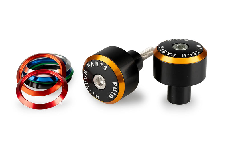 puig balance bar ends black + colored rings select kawasaki models