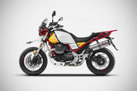 zard exhaust slip on moto guzzi v85tt