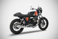 zard exhaust conical slip on moto guzzi v7 classic v7ii special stone 2008 2015