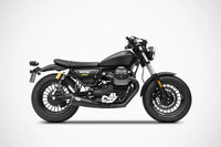 zard exhaust big n 2 slip on moto guzzi v9 bobber roamer 2016 2019
