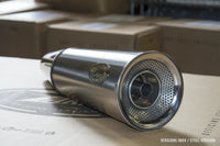 zard exhaust big n 2 slip on moto guzzi v9 bobber roamer 2016 2019