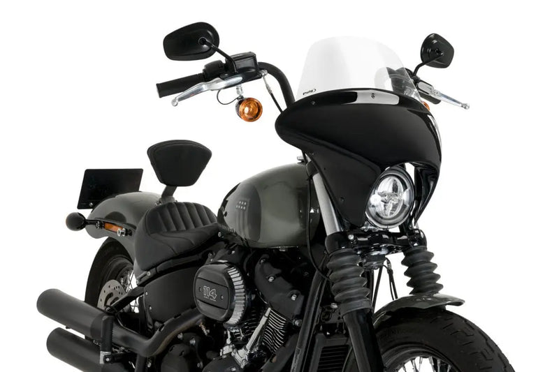 puig batwing sml touring screen gloss black housing harley davidson softail street bob fxbb 2021