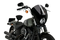 puig dark night semifairing gloss black housing harley davidson softail street bob fxbb 2021