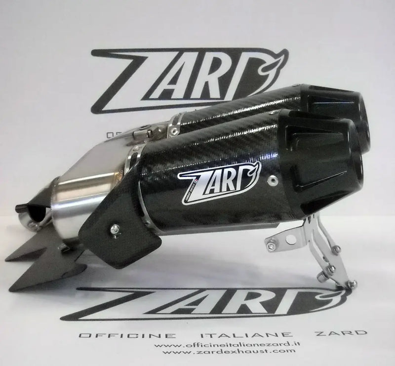 zard exhaust top gun slip on ducati hypermotard 1100 stainless steel