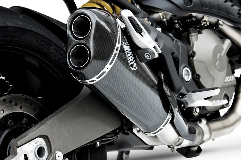 zard exhaust slip on ducati monster 821 carbon 2015 2017