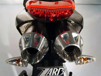 zard exhaust top gun slip on ducati hypermotard 1100 stainless steel