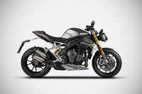 zard exhaust slip on triumph speed triple 1200 rs rr titanium
