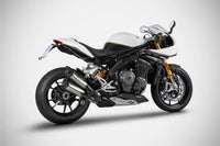 zard exhaust slip on triumph speed triple 1200 rs rr titanium