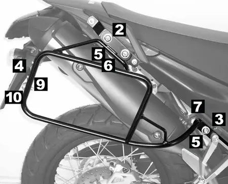 Hepco & Becker Lock-it Side Carrier Yamaha XT 660 R / X from 07'