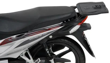 Hepco & Becker Rear Alurack Honda Wave 110i with Journey 40 Top Case in Silver