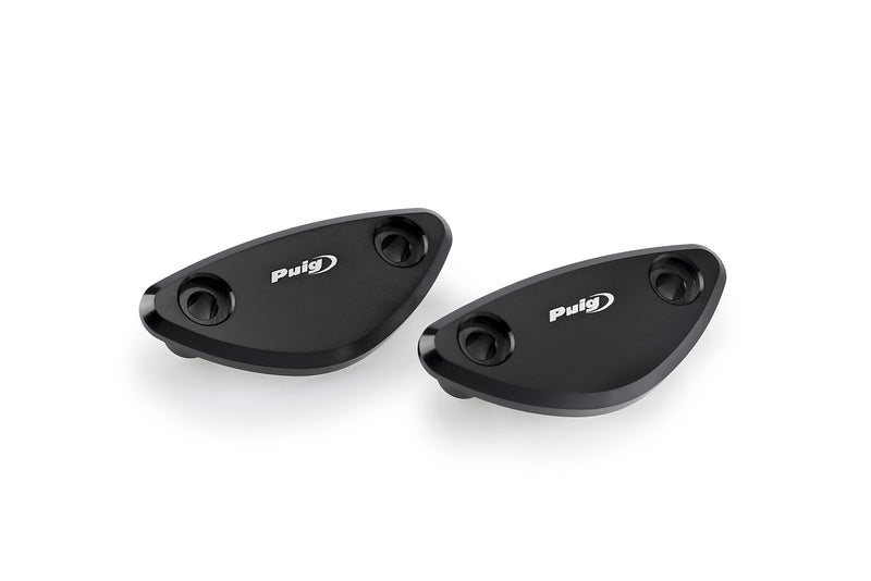 puig mirror block off plates triumph daytona 675 r 2013 2016 black