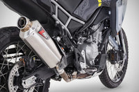 zard exhaust racing slip on cfmoto 450 mt 2024 stainless steel with carbon heat shield