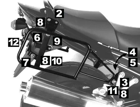 Hepco & Becker Lock-it Side carrier Suzuki GSF 650 / S from 07 08'