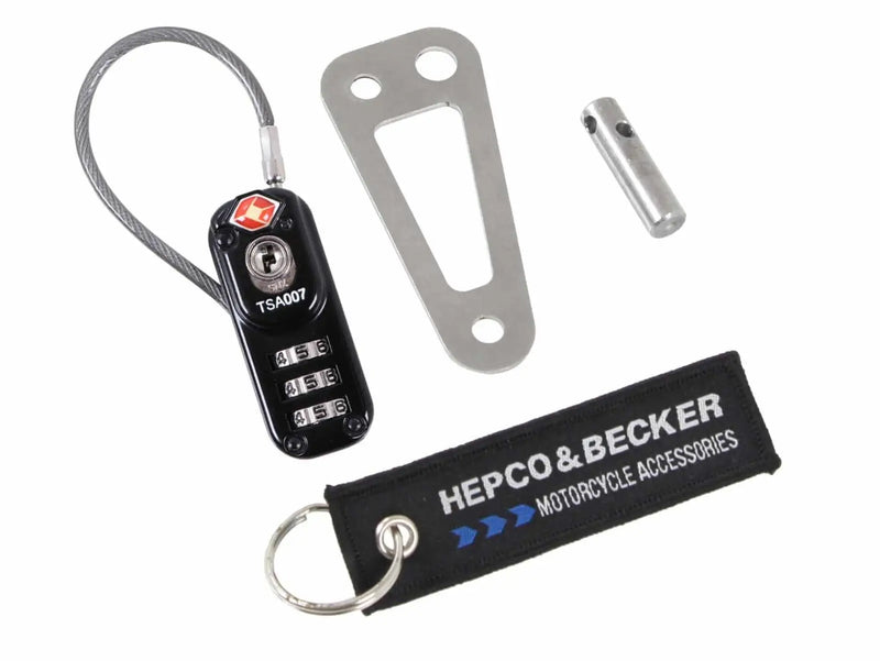 hepco becker anti theft device lock it tank bags and rear bags