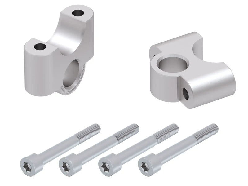 Hepco & Becker Handlebar Riser Blocks BMW S 1000 XR 2015-2019 35mm Silver