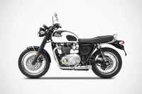 zard exhaust 2 2 full system keeps oem cat triumph bonneville t120 2016 2019