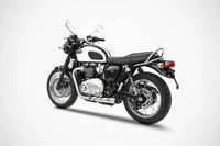 zard exhaust 2 2 full system keeps oem cat triumph bonneville t120 2016 2019