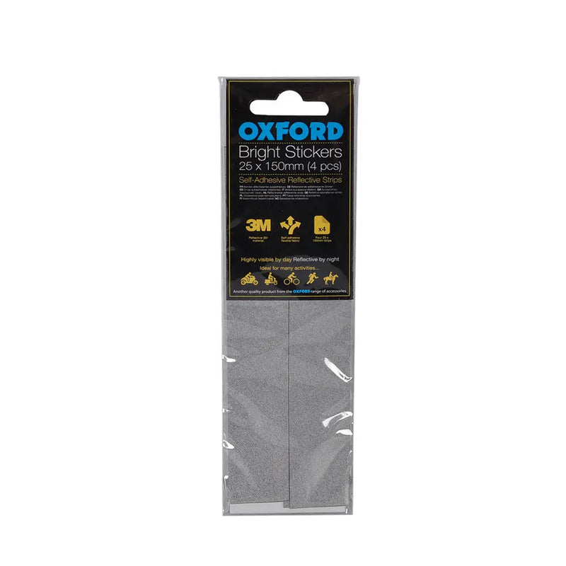 oxford motorcycle bright stickers 25 x 150mm 4 pcs