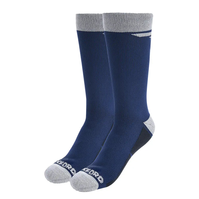 oxford waterproof motorcycle socks blue