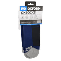 oxford waterproof motorcycle socks blue