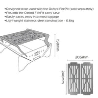 oxford motorcycle camping grill for fire pit