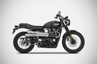zard exhaust n 2 six days slip ons triumph street scrambler 2017 2019