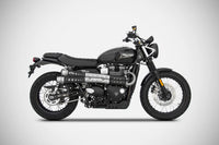 zard exhaust n 2 six days slip ons triumph street scrambler 2017 2019