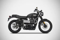 zard exhaust n 2 six days slip ons triumph street scrambler 2017 2019