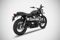 zard exhaust 2 1 conical high system triumph street scrambler 2017 2019