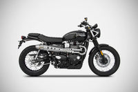 zard exhaust 2 1 conical high system triumph street scrambler 2017 2019
