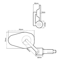 oxford motorcycle bar end mirror shield 360