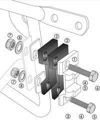 Hepco & Becker Adapter with Spacers for Alu-Standard Side Cases
