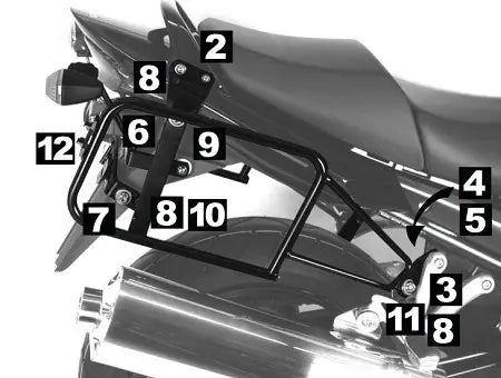 Hepco & Becker Lock-it Side Carrier Suzuki GSX 650 F