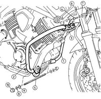 Hepco & Becker Crash Bars Yamaha BT 1100 Bulldog
