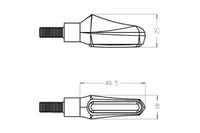 puig curve front indicators running lights black