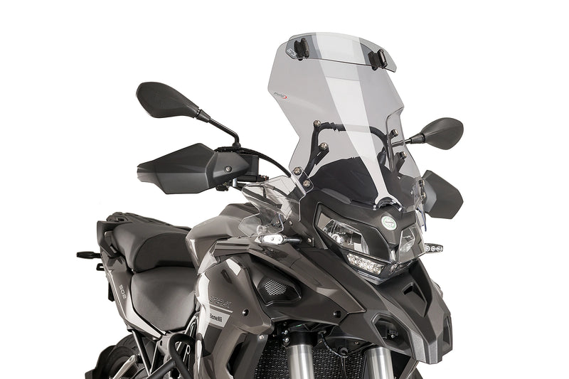 puig touring windshield with visor benelli trk 502 x 2018 smoke
