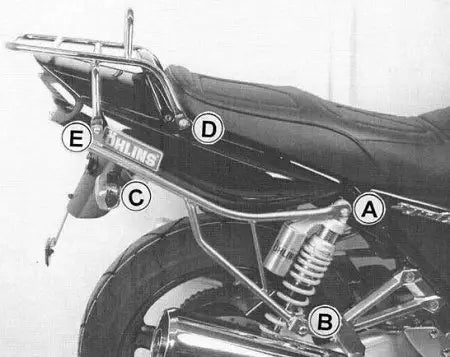 Hepco & Becker Rear Rack Yamaha XJR 1300 from 04 06' in Black