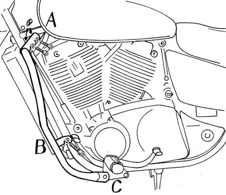 Hepco & Becker Crash Bars Honda VT 1100 C2 Shadow from 95'