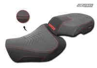 JN Seats Motorcycle Comfort Seat Yamaha Tracer 9 / 9GT 2025- - Black-Red, Non-Heated