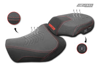 JN Seats Motorcycle Comfort Seat Yamaha Tracer 9 / 9GT 2025- - Black-Red, Heated