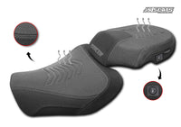 JN Seats Motorcycle Comfort Seat Yamaha Tracer 9 / 9GT 2025- - Black-Gray, Heated