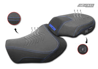 JN Seats Motorcycle Comfort Seat Yamaha Tracer 9 / 9GT 2025- - Black-Blue, Heated