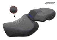 JN Seats Motorcycle Comfort Seat Yamaha Tracer 9 / 9GT 2025- - Black-Dark blue, Non-Heated